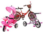 Детские трёхколёсные,  двухколесные велосипеды,  велосипеды с крышей