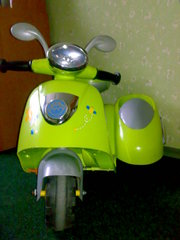 Детский мотоцикл с коляской для игрушек Geoby